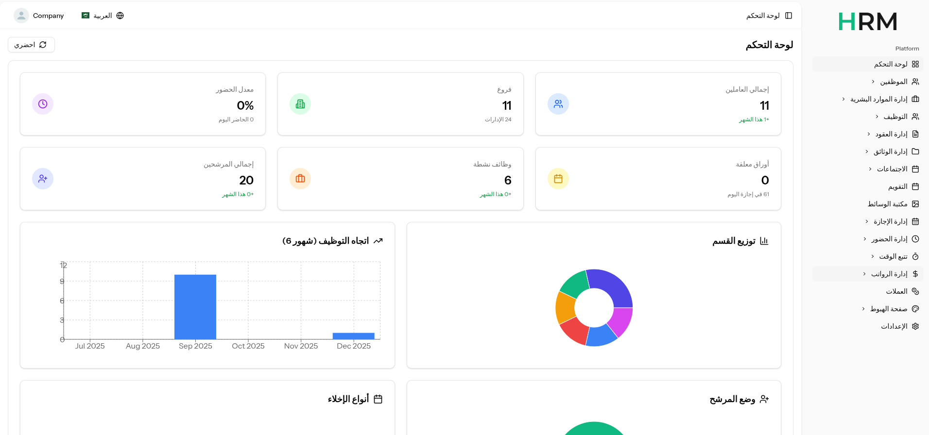 منصة لإدارة الموارد البشرية
