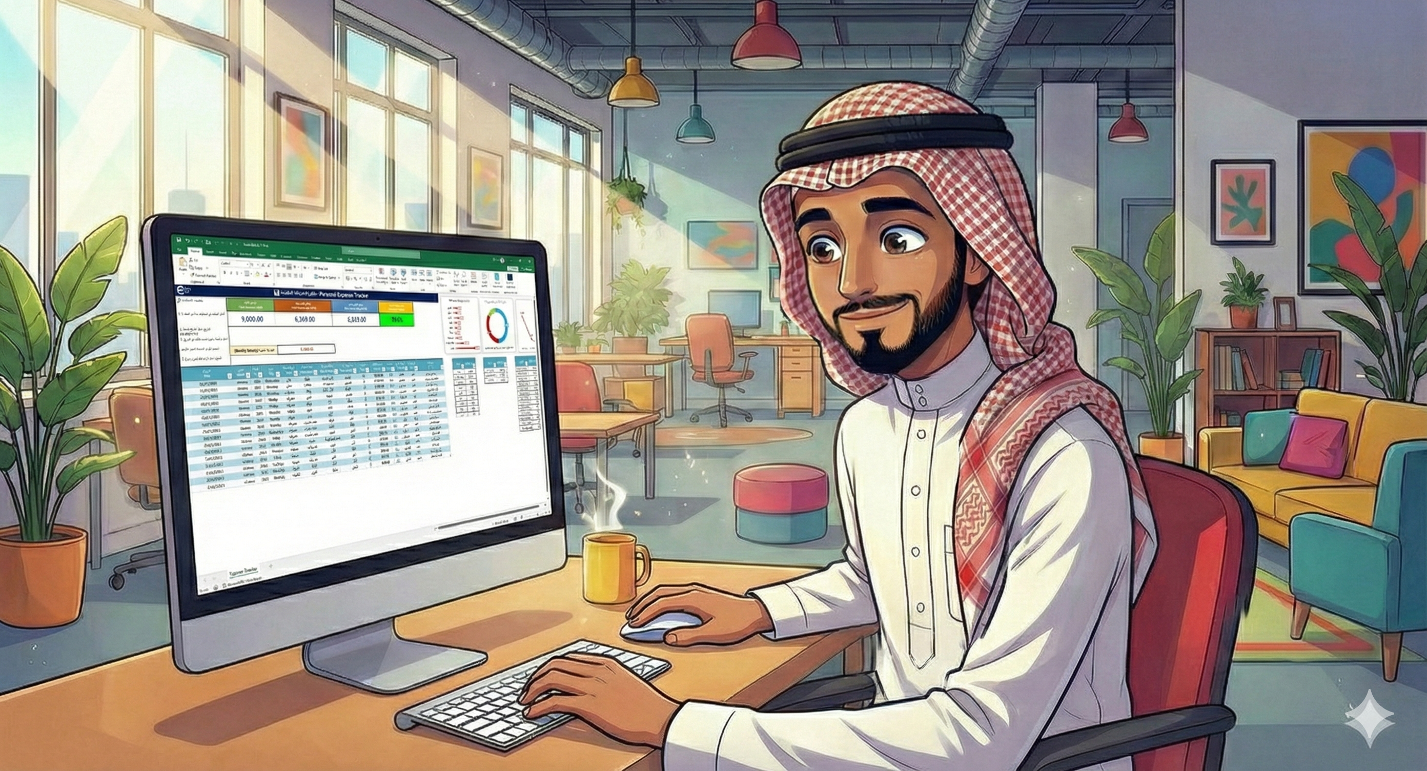 ملف متابعة المصاريف الشخصية – تحكم كامل في دخلك ومصاريفك